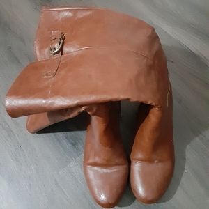 Cognac Mid calf boots women's 8